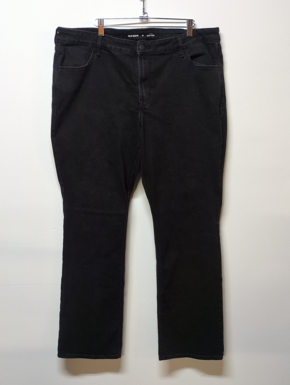 Old Navy Black Mid Rise Boot Cut Jeans Size 18